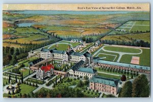 c1920's Birds Eye View Of Spring Hill College Building Mobile Alabama Postcard