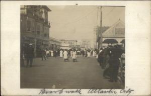 Atlantic City NJ Boardwalk c1910 Real Photo Postcard