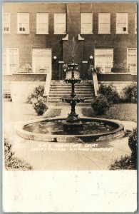 WILMORE KY GIRLS DORMITORY COURT ASBURY COLLEGE VINTAGE REAL PHOTO POSTCARD RPPC