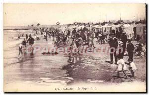 Old Postcard Calais The Beach