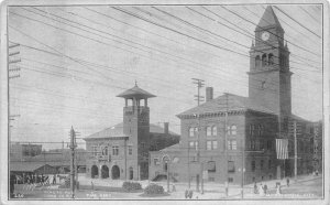 CITY HALL & FIRE DEPARTMENT ATLANTIC CITY NEW JERSEY POSTCARD (1905)