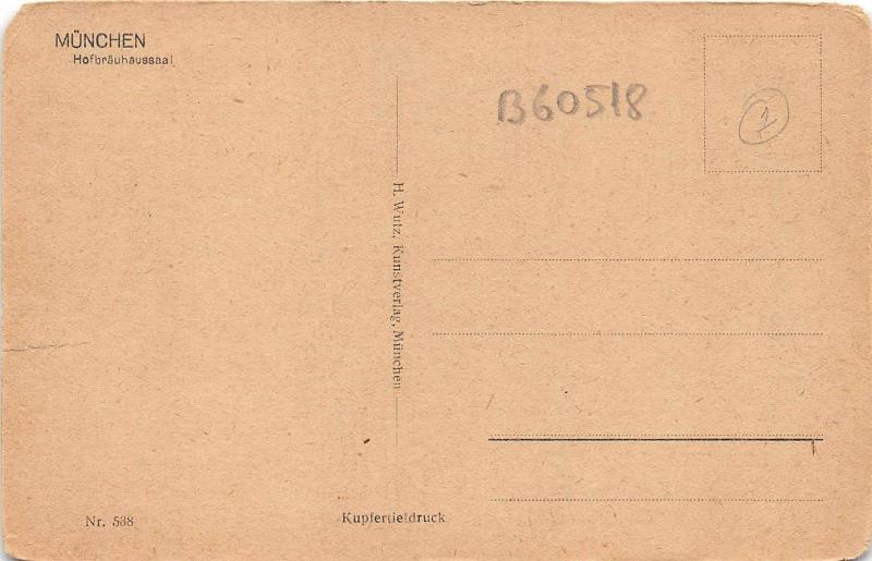 BC60518 Munchen Hofbrauhaussaal germany
