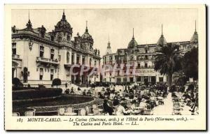 VINTAGE POSTCARD Monaco Monte Carlo the Casino and the Hotel