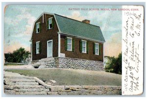 1906 Nathan Hale School House New London CT AC Bosselman & Co Postcard 