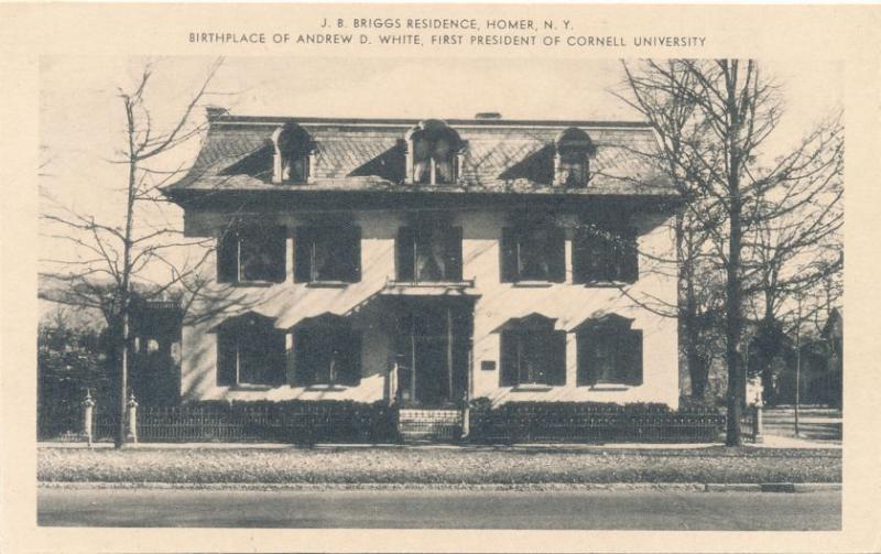 J.B. Briggs Residence - Homer NY, New York - Birthplace Andrew D. White - WB