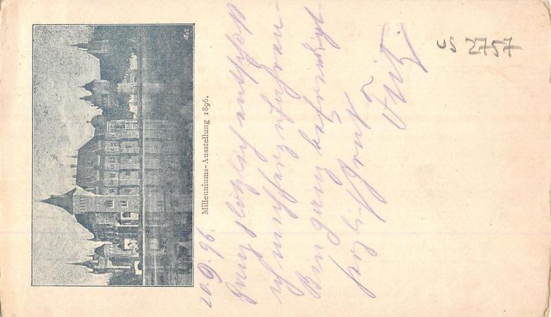 US2757 Hotel National Budapest Hungary Levelezo Lap stationery 1896