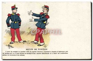 Old Postcard Army punishment Reasons