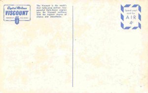 Capital Airlines Viscount Plane Aircraft postcard