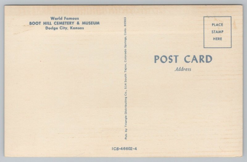 Dodge City Kansas~World Famous Boot Hill Cemetery And Museum~Vintage PC 