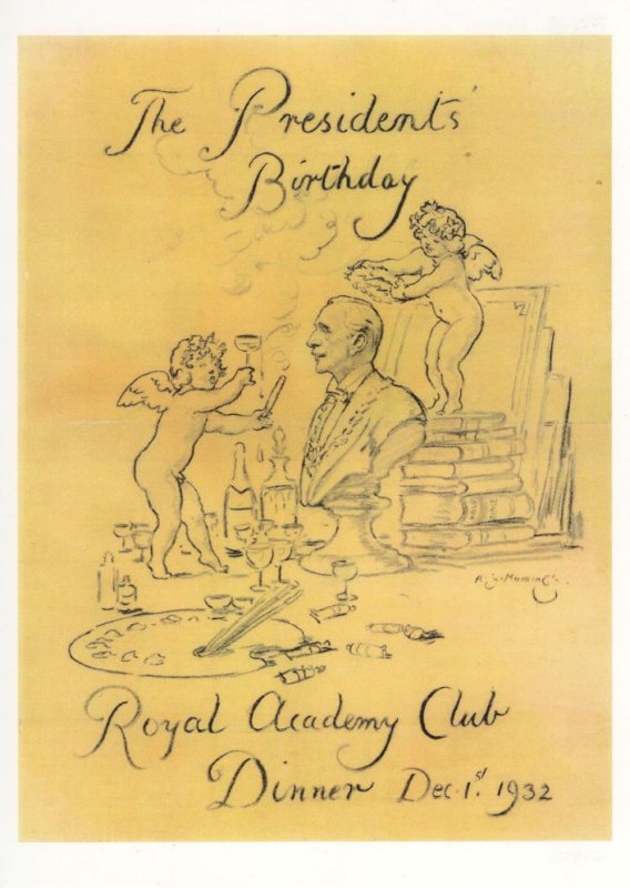 Royal Academy Of Arts 1932 Restaurant Dining Club London Menu Postcard