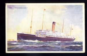 LS3582 - UK Liner - Bibby Line - Oxfordshire - Artist - James S. Mann - postcard