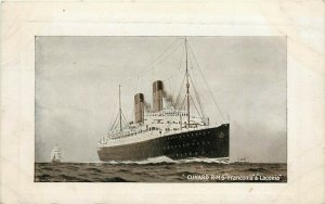 c1910 Postcard; Cunard Liner R.M.S. Franconia & Laconia unposted