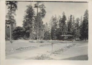 Real photo Vancouver Canada Stanley Park gardens and music band stand