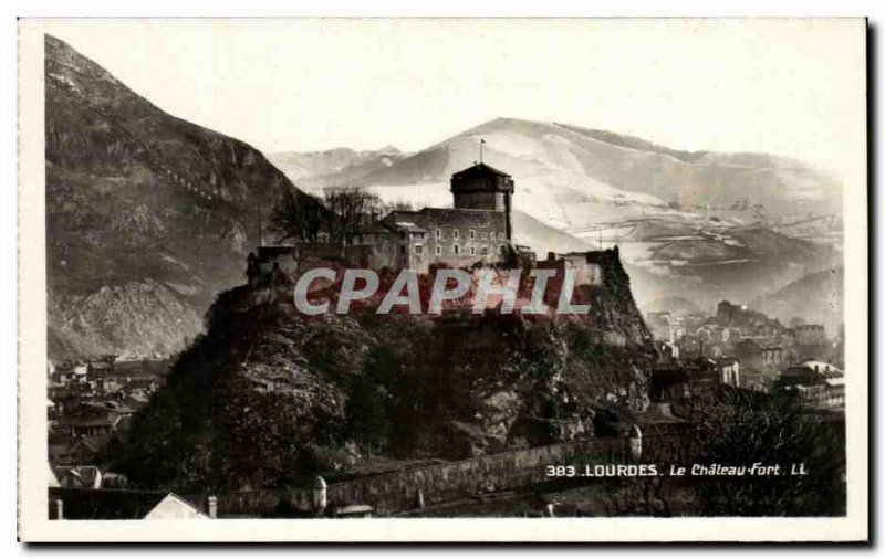 Old Postcard Lourdes Le Chateau Fort