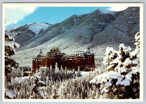 Banff Springs Hotel In Winter, Banff National Park, Alberta, Don Harmon Postcard