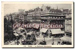 Postcard Old Paris Boulevard Montmartre