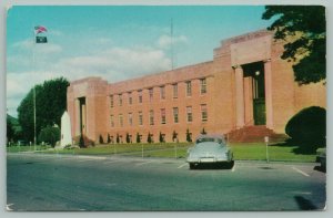 Tillamook OR~Court House Flies US & State Flags~Trading Center~Dairy Land~c1950