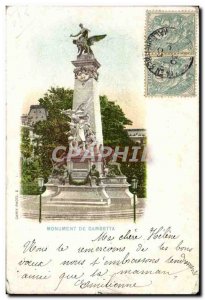 Old Postcard Paris Gambetta Monument