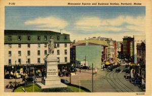 ME - Portland. Monument Square and Business Section