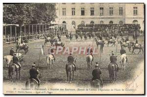 Old Postcard Carousel Horse Equestrian Saumur Recovery jumpers