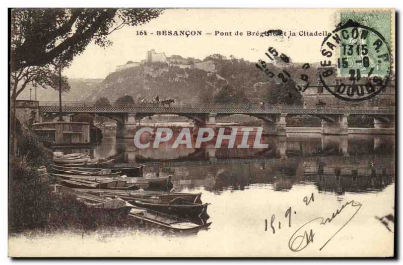 Postcard Old Bridge Besancon Citadel