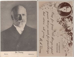 Dr Reuben Archer Torrey Evangelist Message 2x Old Postcard s
