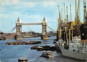 BR92236 river thames and tower bridge london ship bateaux   uk