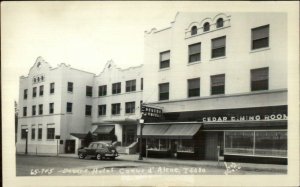 Coeur D'Alene ID Desert Hotel & Street Real Photo Postcard