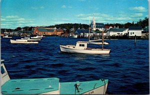 Maine Boothbay Harbor Looking North From The East Side