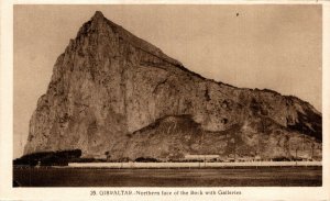 Gibraltar Northern Face of the Rock with Galleries Vintage Postcard 08.52