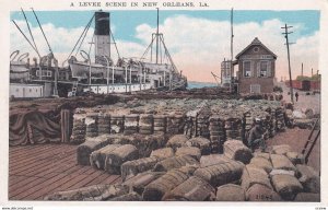 NEW ORLEANS, Louisiana, 1900-1910s; A Levee Scene