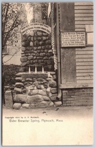 Vtg Plymouth Massachusetts MA Elder Brester Spring 1905 Unused Old View Postcard