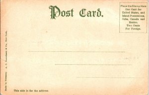 Public Library Holyoke MA, Glitter Accents Undivided Back Vintage Postcard L73 