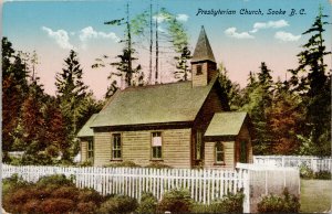 Presbyterian Church Sooke BC Vancouver Island Unused Sanderson Postcard E72