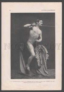 092774 ART NOUVEAU FRENCH NUDE RISQUE GIRL & FENCING MAN