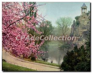 Postcard Modern Colors And Lumiere De France Paris Buttes Chaumont