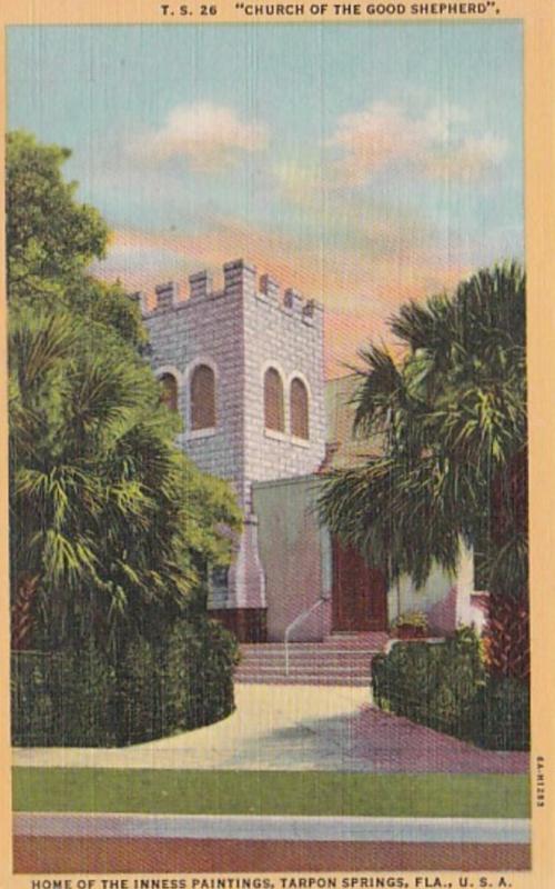 Florida Tarpon Springs Church Of The Good Shepherd 1955 Curteich