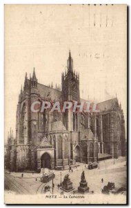 Old Postcard Metz Cathedral