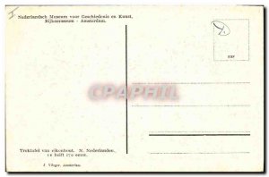 Old Postcard Rijksmuseum Amsterdam Trektafel