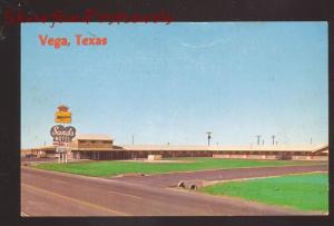 VEGA TEXAS SANDS MOTEL ROUTE 66 VINTAGE ADVERTISING POSTCARD