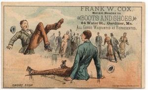 Lewiston, Maine, FRANK W. COX, Boots and Shoes TC, Comica...