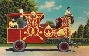 Linen, Circus Steam Calliope, Gentry Bros, Norfolk VA Old Postcard