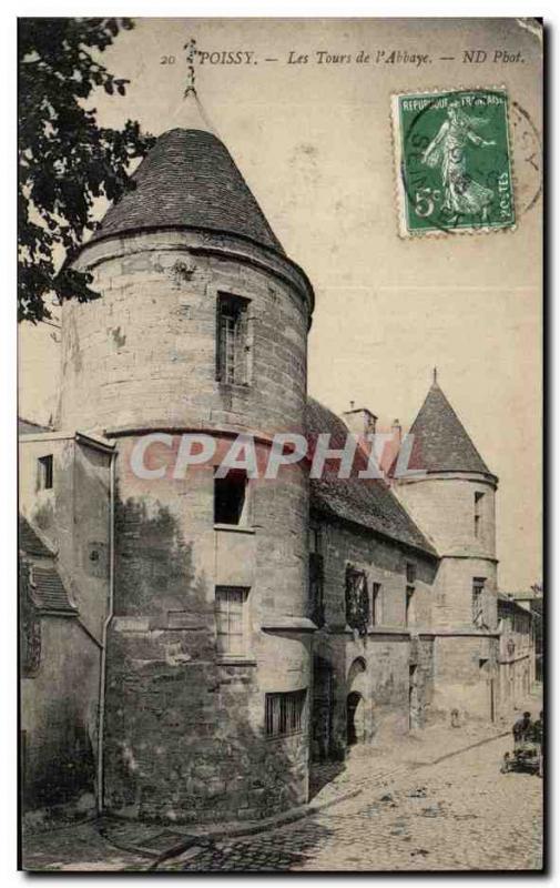 Old Postcard Poissy Abbey Tours I