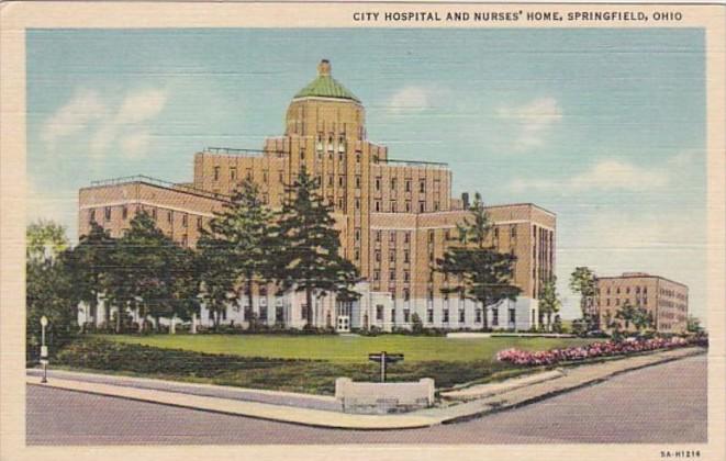 Ohio Springfield City Hospital and Nurses' Home Curteich