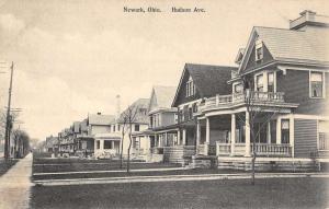 Newark Ohio Hudson Ave Street Scene Antique Postcard K56578