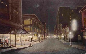 Sixth Street Night Minneapolis Minnesota 1910 postcard