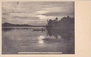 Maine Calais Moonlight on The St Croix River Albertype