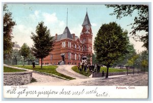 Putnam Connecticut Postcard High School Exterior Building 1906 Vintage Antique