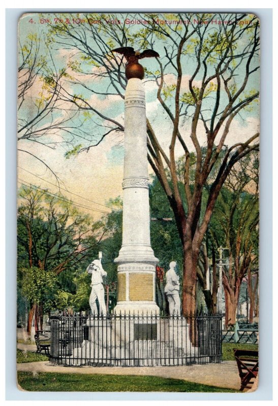 C.1910 Soldier Monument New Haven, Conn. Postcard F103E