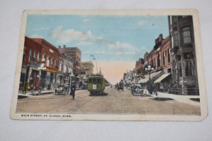 Main Street St. Cloud Minn. Postcard C. T. American Art R-70020